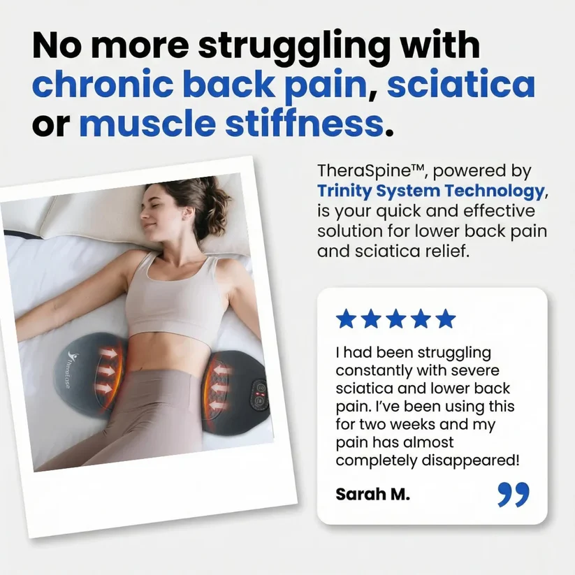 3-in-1 Heated Back Relief Massager — Instant Comfort for Lower Back & Sciatica