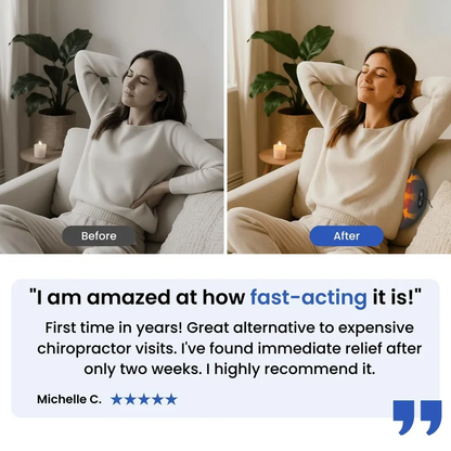 3-in-1 Heated Back Relief Massager — Instant Comfort for Lower Back & Sciatica